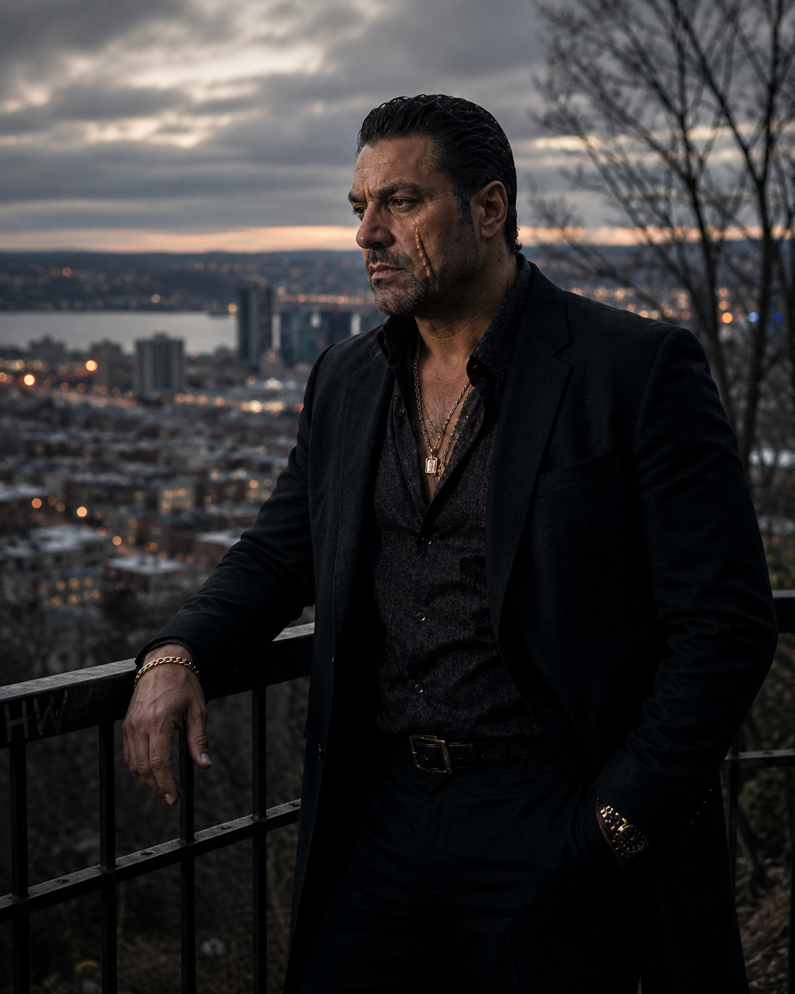 Antonio Tony Iavarone overlooking Hamilton during a mafia crime investigation